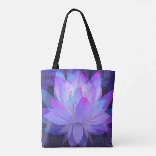 Lotus in Blue... Tote Bag (Achterkant)