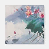 Lotus in de vijver magneet (Voorkant)