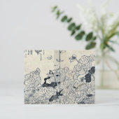 Lotus in de wind van Tachibana, Yasukuni Briefkaart (Staand voorkant)