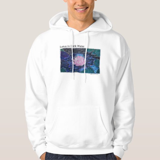 Lotus in Donker Water Hoodie (Voorkant)