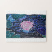 Lotus in Donker Water Legpuzzel (Horizontaal)