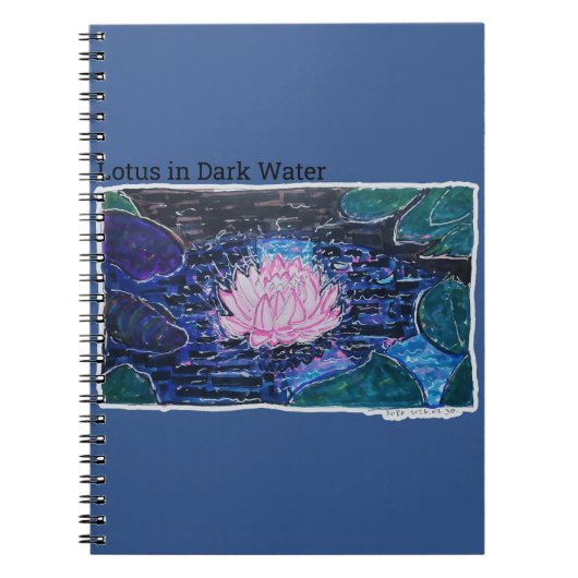 Lotus in Donker Water Notitieboek (Voorkant)