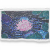 Lotus in Donker Water Sticker (Voorkant)