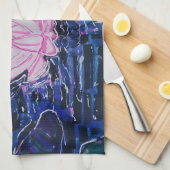 Lotus in Donker Water Theedoek (Quarter Fold)