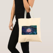 Lotus in Donker Water Tote Bag (Voorkant (product))