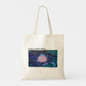 Lotus in Donker Water Tote Bag (Achterkant)