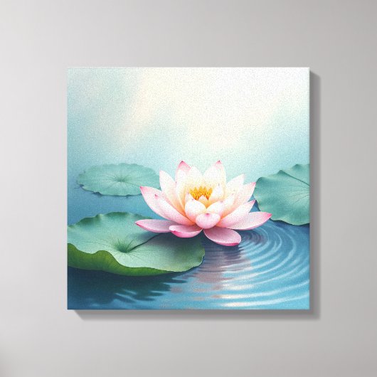 Lotus in stille wateren canvas afdruk (Voorkant)