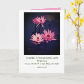 Lotus Kaart met Citaat (Gele Bloem)