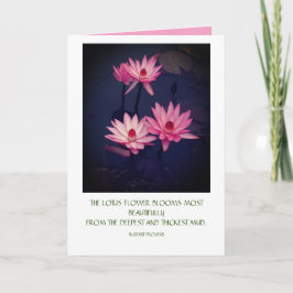 Lotus Kaart met Citaat