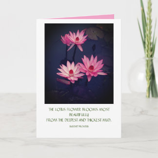 Lotus Kaart met Citaat