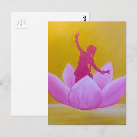 Lotus Kathak Dancer Briefkaart (Voorkant / Achterkant)