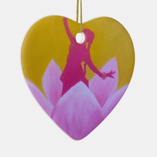 Lotus Kathak Dancer Keramisch Ornament (Rechts)