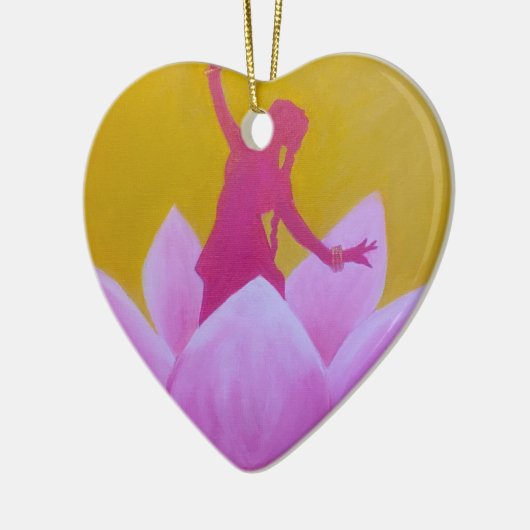 Lotus Kathak Dancer Keramisch Ornament (Links)