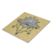 Lotus Keramische Tegel. Tegeltje (Zijkant)