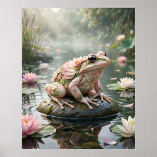 Lotus Kikker Zen Vijver Poster
