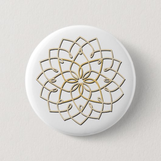 Lotus Knot Button (wit) (Voorkant)