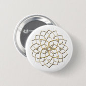 Lotus Knot Button (wit) (Voorkant /achterkant)