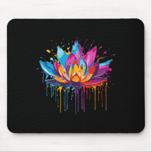 Lotus Kunst, Verfvlekken, Yoga Muismat