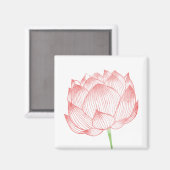 Lotus kunstmagneet magneet (Voorkant / Achterkant)