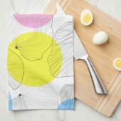 Lotus laat kleurrijke vlekken patroon theedoek (Quarter Fold)