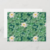 Lotus Lagoon patroon - De witte Lotus Briefkaart (Voorkant / Achterkant)