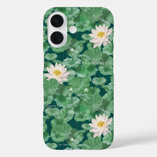 Lotus Lagoon patroon - De witte Lotus Case-Mate iPhone Case (Achterkant)