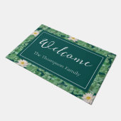 Lotus Lagoon patroon - De witte Lotus Deurmat (Schuin)