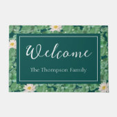 Lotus Lagoon patroon - De witte Lotus Deurmat (Voorkant)