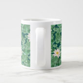 Lotus Lagoon patroon - De witte Lotus Grote Koffiekop (Achterkant)