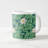 Lotus Lagoon patroon - De witte Lotus Grote Koffiekop (Voorkant rechts)