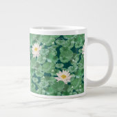 Lotus Lagoon patroon - De witte Lotus Grote Koffiekop (Rechts)