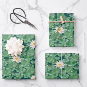 Lotus Lagoon patroon - De witte Lotus Inpakpapier Vel