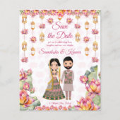 Lotus lantaarns Indiaanse bruiloft met uitzonderin (Voorkant)