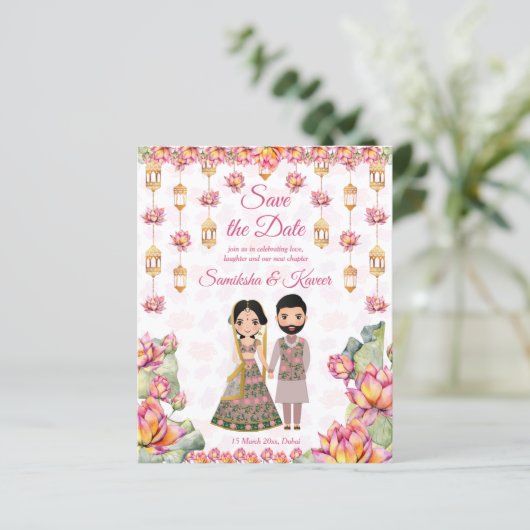 Lotus lantaarns Indiaanse bruiloft met uitzonderin (Staand voorkant)