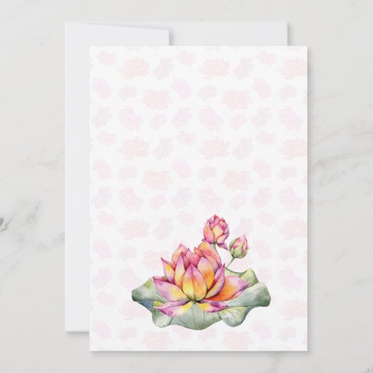 Lotus lantaarns Indiaanse bruiloft met uitzonderin Kaart (Achterkant)