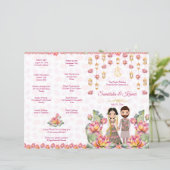 Lotus Lantaarns programma voor Indische bruiloft (Staand voorkant)