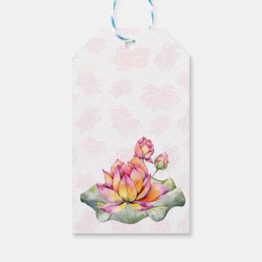 Lotus lantern Indiaanse bruiloft gepersonaliseerd  Cadeaulabel (Achterkant)