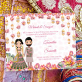 Lotus lantern Indian bruiloft budget nodigt uit