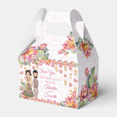 Lotus lantern Indian mehndi personalized Bedankdoosjes (Voorkant Zijde)