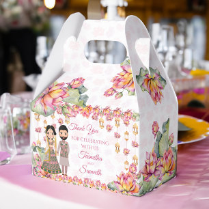 Lotus lantern Indian mehndi personalized Bedankdoosjes