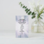 *~* Lotus Lavender Blue Rays Healing Reiki Energy Visitekaartje (Staand voorkant)