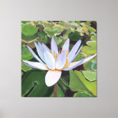Lotus Lelie Grote Bloem Canvas Afdruk (Voorkant)