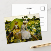 Lotus Lelies | Charles Courtney Curran Briefkaart