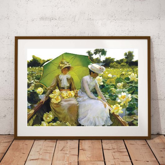 Lotus Lelies Charles Curran Landschap Poster