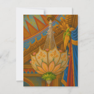 Lotus Light – Kroonluchterprint Royal Pavilion Briefkaart
