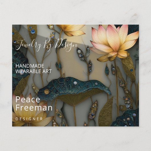 Lotus Light Ontwaakt | botanisch ontwerp Flyer (Achterkant)