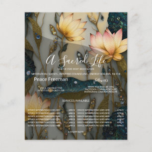 Lotus Light Ontwaakt botanisch ontwerp Flyer