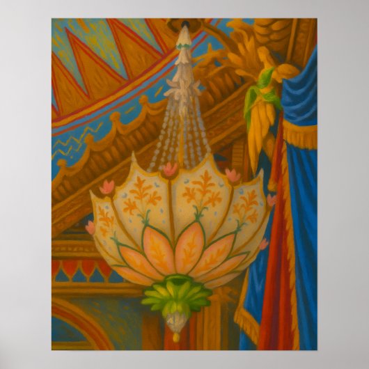 Lotus Light – Royal Pavilion kroonluchter print (Voorkant)