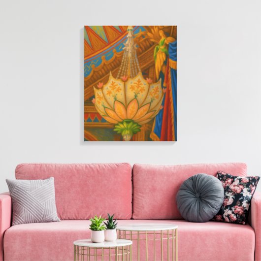 Lotus Light – Royal Pavilion kroonluchter print (Insitu (Woonkamer))