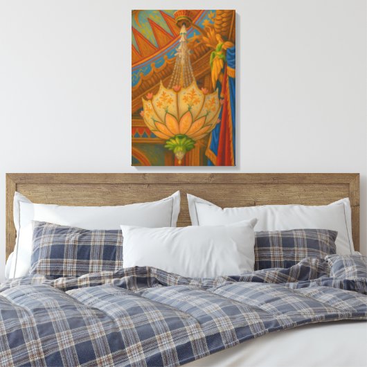 Lotus Light – Royal Pavilion kroonluchter print (Insitu (Slaapkamer))